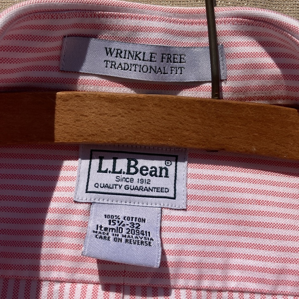LL Bean classic stripe shirt - Picture 2 of 2